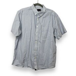 Untuckit Shirt Mens Extra Large Blue Giro Bicycle Print Short Sleeve Button Up